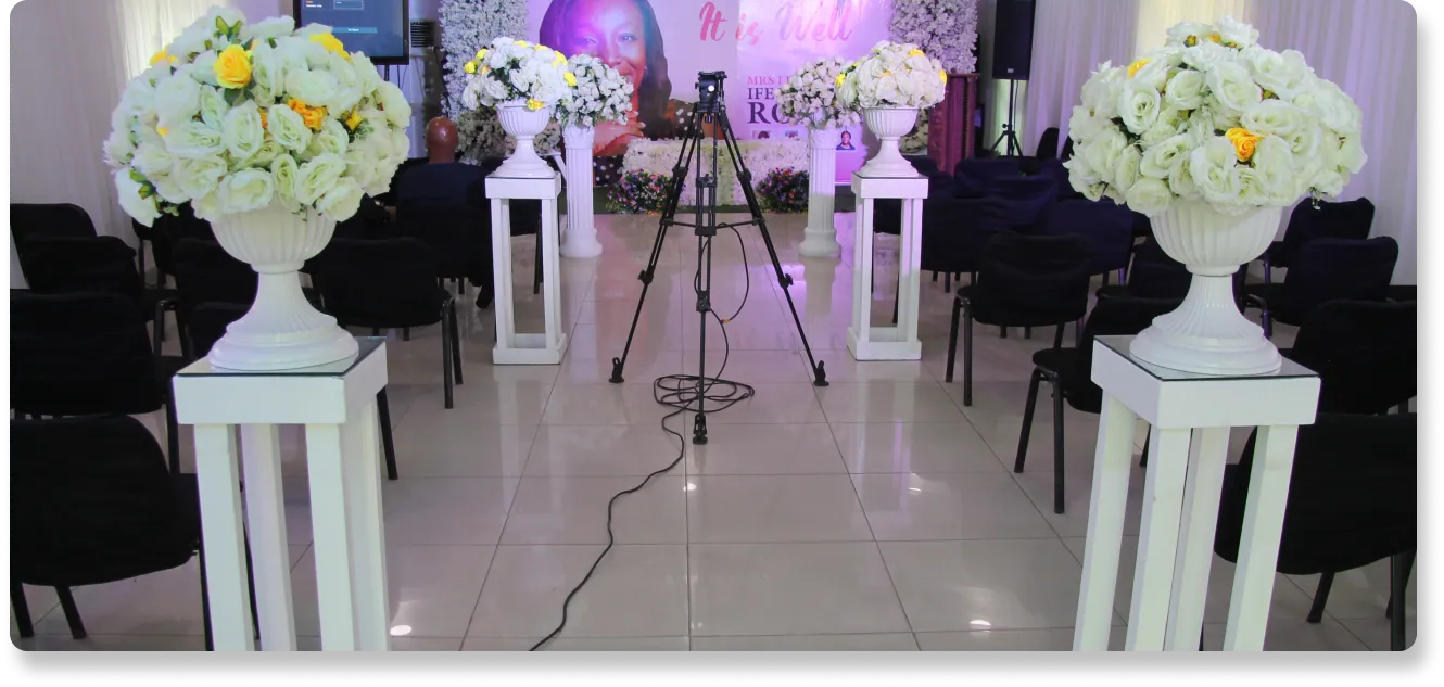 Decoration at Mercy Lotad Funeral Services