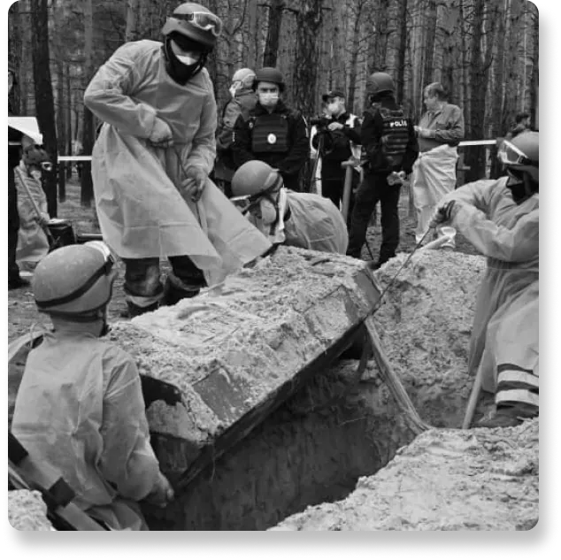 Exhumation in progress at Mercy Lotad