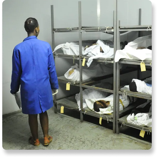 Our team carrying out Mortuary Services at Mercy Lotad